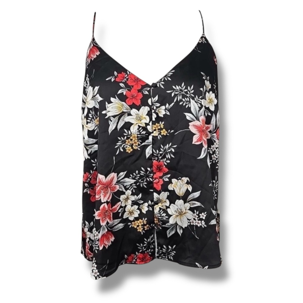 LUSH Floral Button-Down Cami Top – Women’s Size Large – Excellent Used Condition